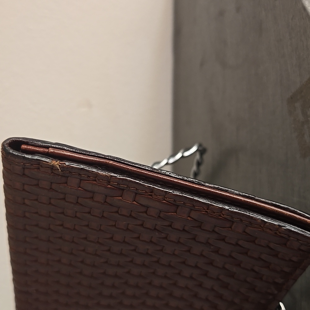 Salvatore Ferragamo Brown Woven Wallet - Picture 7 of 8